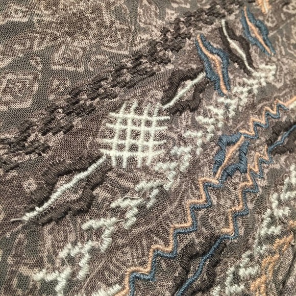 Forever 21 Boho Tribal Embroidered Tank Crop Top - Picture 9 of 12